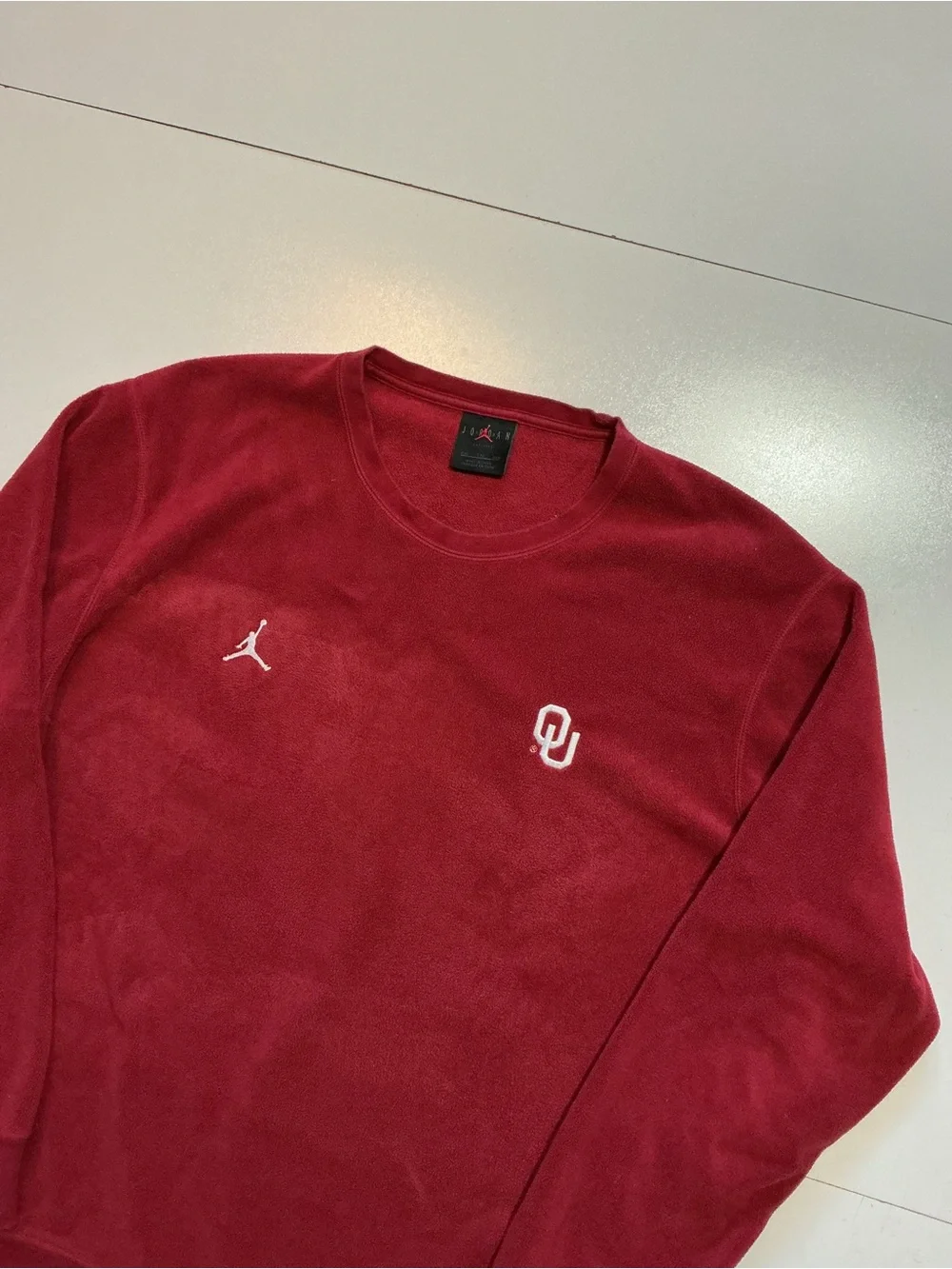 Air Jordan Oklahoma University Sooners Embroidered Jumpman Pullover Sweatshirt